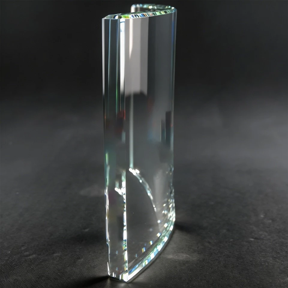 Horizontal Curved Stand Up Crystal Plaque Trophy price