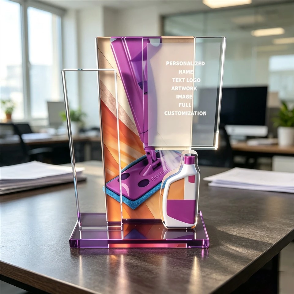 Multi Panel Custom UV Crystal Award