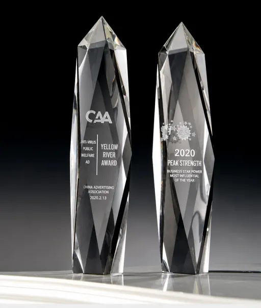 Diamond Trophy Award Crystal