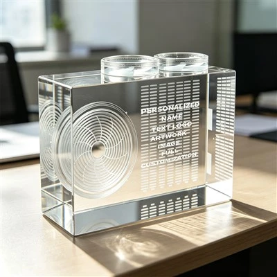 3D Engraved Crystal Air Conditioner Block
