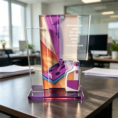 Multi Panel Custom UV Crystal Award