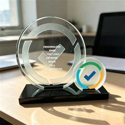 How Does a Round Crystal Check Mark Award Enhance Corporate Recognition