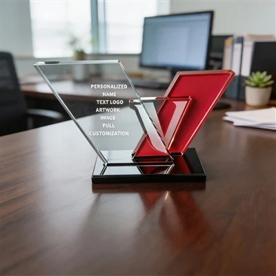 Slant Panel Custom Crystal Trophy